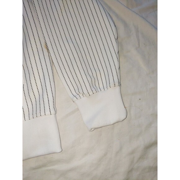 HTF New AVIREX Varsity Baseball Knit Sweater Full Zip Jacket Mens L White Stripe - Picture 8 of 8